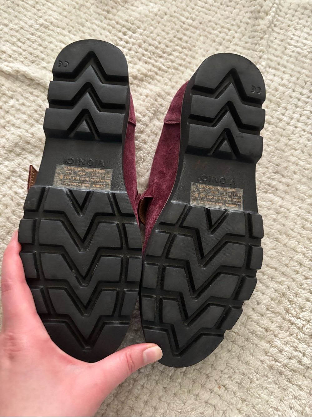 Vionic Women’s Suede Mary Jane Shoe in Burgundy 8.5 Comfy Foot Support - Picture 7 of 8